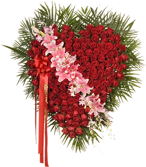Red Angel Heart - Modern Florist (600x600), Png Download