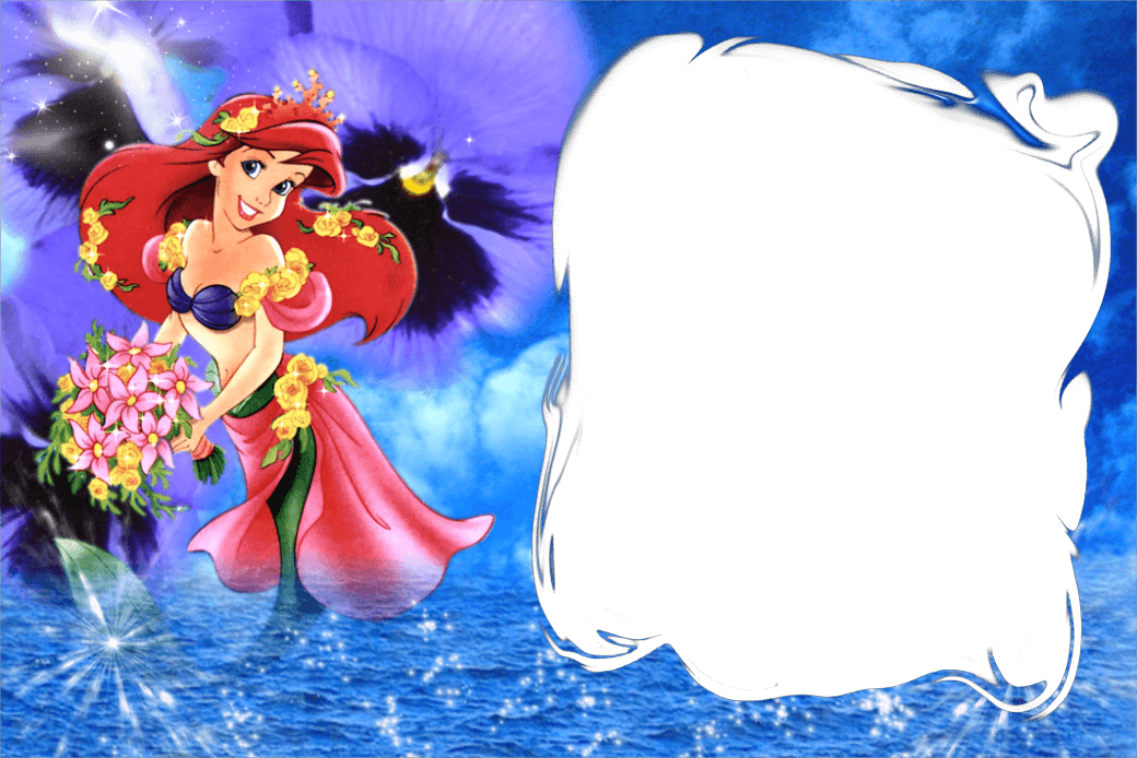 Marco De Foto La Sirenita - Photoshop (1040x694), Png Download