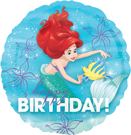 Ariel Dream Big Hbd 18 Pulgadas Globo Metálico - Little Mermaid Birthday (600x600), Png Download