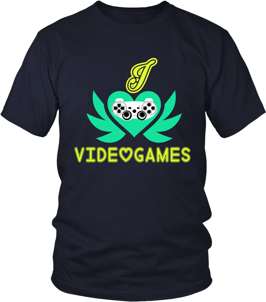 I Love Videogames Angel Heart Gaming Shirt Heart - Larry Bernandez T Shirt (1000x1000), Png Download