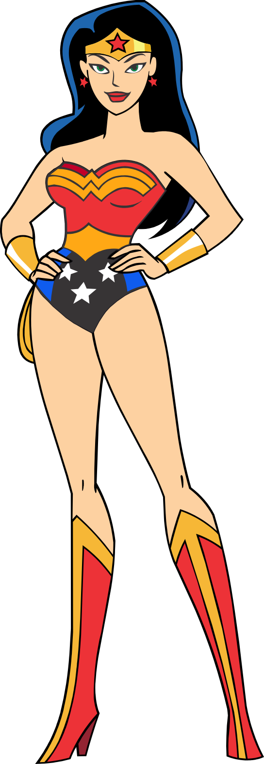 Blonde Wonder Woman (544x1575), Png Download