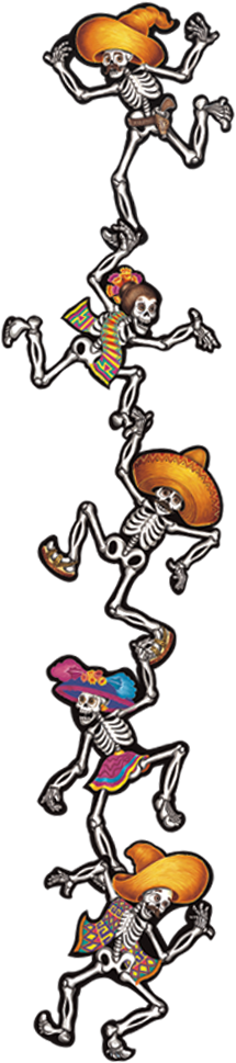 Poster Escudo Nacional - Dia De Los Muertos (249x969), Png Download