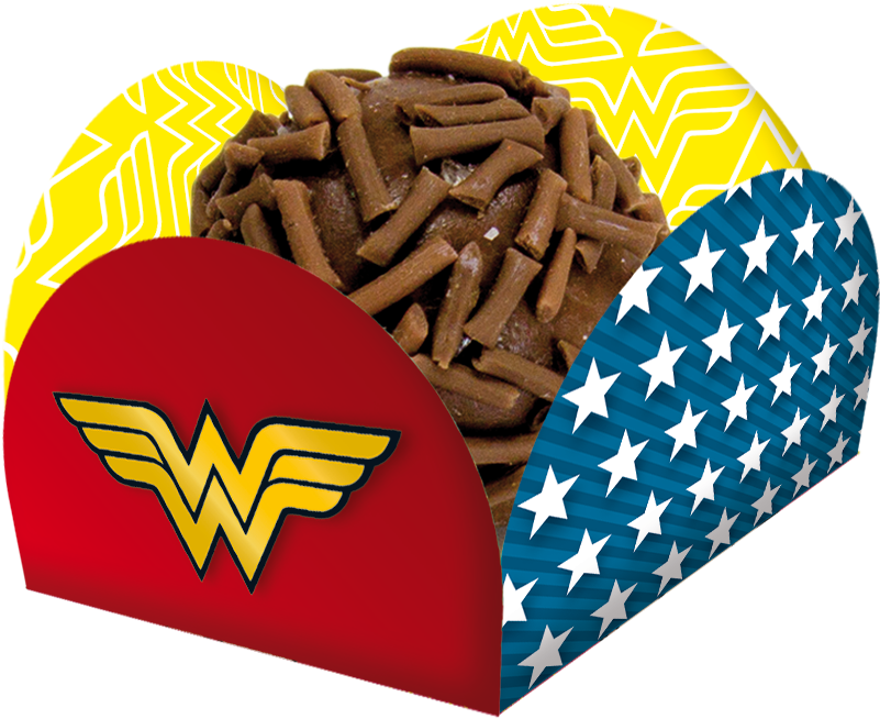 Porta Forminha Festcolor 40un Mulher Maravilha - Forminha De Doce Mulher Maravilha (990x990), Png Download