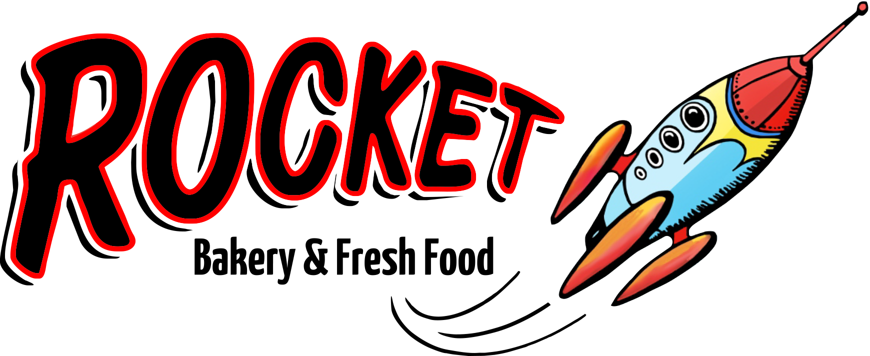 2018 Rocket Logo-high Res - Rocket Bakery (1740x712), Png Download