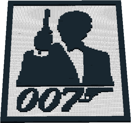 007 Wall Portrait - Silhouette (1126x576), Png Download