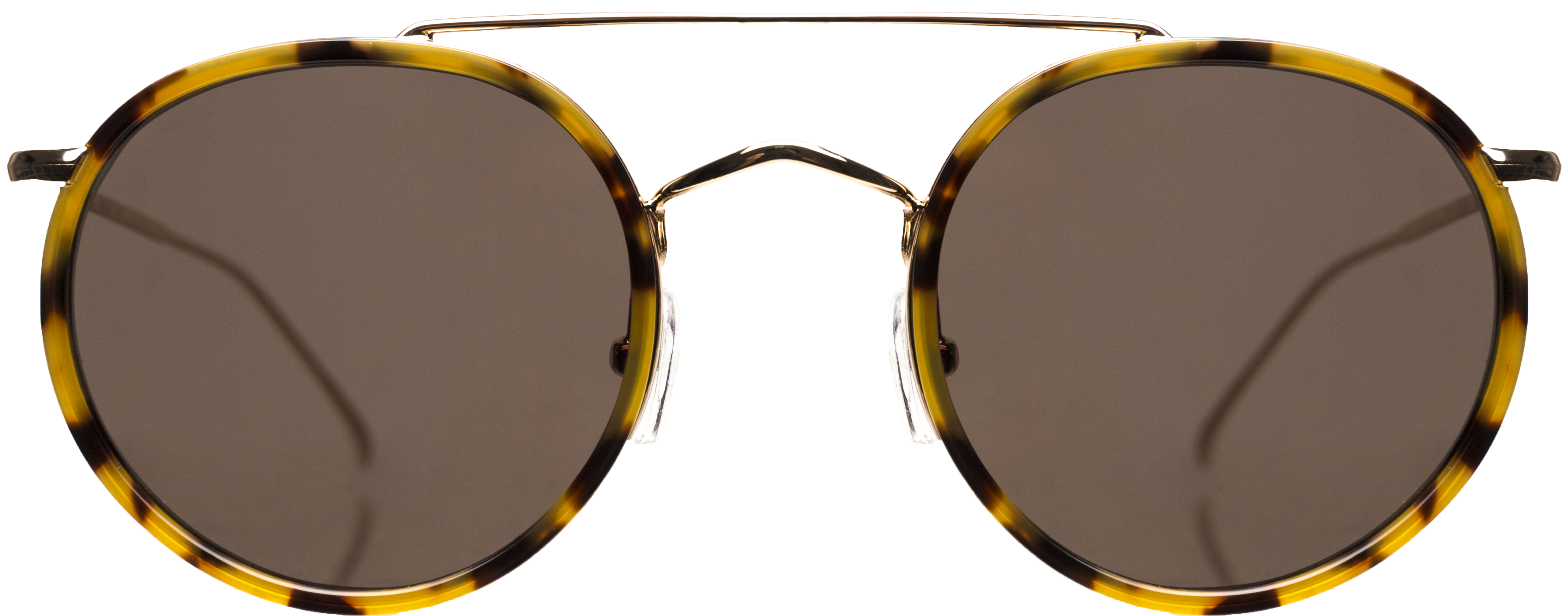 Allen Tortoise Gold W Grey Front Hi Res V=1510348006 - Eyevan 7285 Model 717 (4316x1808), Png Download