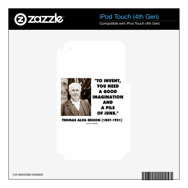 Thomas Edison To Invent Imagination Pile Of Junk Ipod - Funny Microbiology Quotes (650x650), Png Download