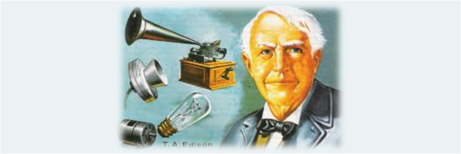 10 Invenções De Thomas Edison Que Usamos Até Hoje - Tomas Alba Edison Biografia Corta (924x309), Png Download