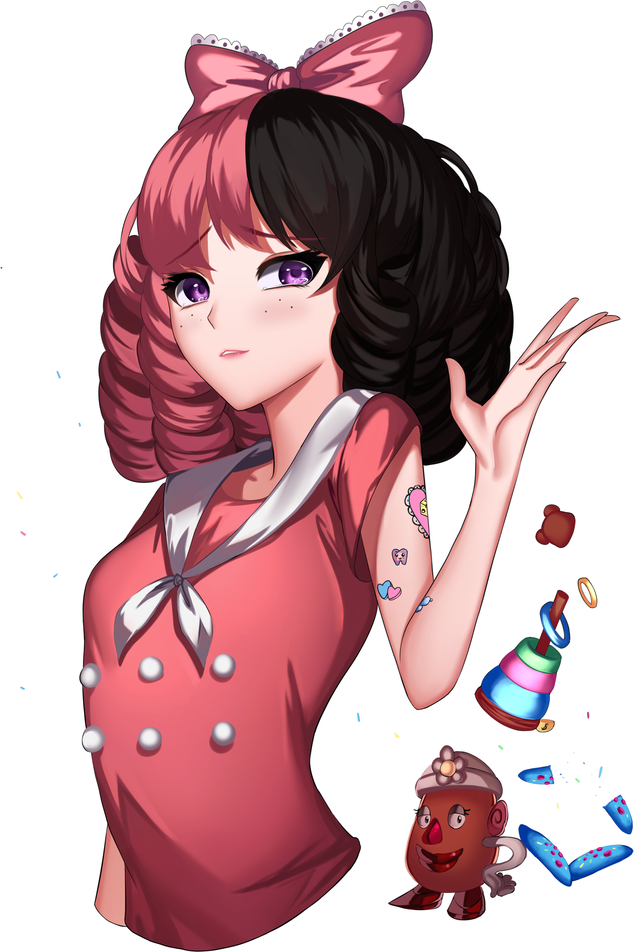 Bow Melanie Martinez Original Purple Eyes Transparent - Melanie Martinez (4562x3070), Png Download
