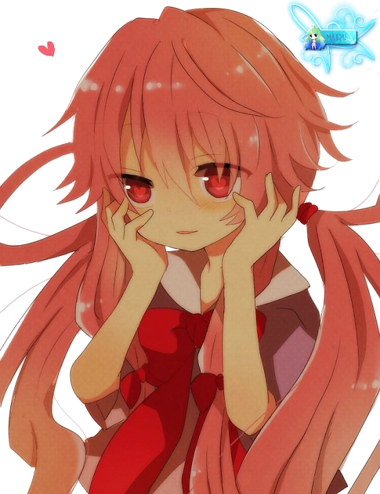 Anime Png - Yuno Gasai Anime Kawaii (554x720), Png Download