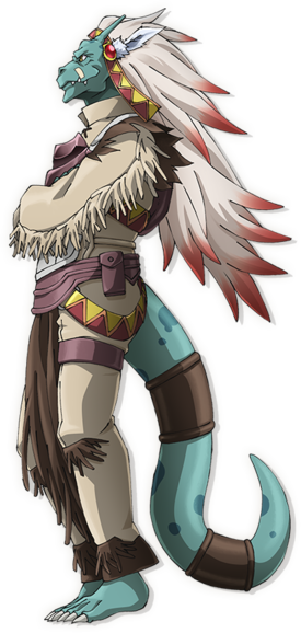 203kib, - Goblin Slayer Lizard Priest (275x578), Png Download