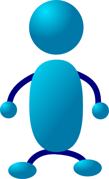 Cartoon Stick Man Sitting (366x599), Png Download