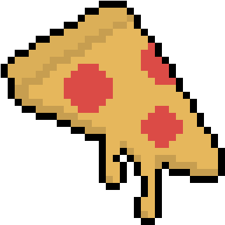 Pizza Slice, Hella Good 4 Simak - Pizza Pixel (370x400), Png Download