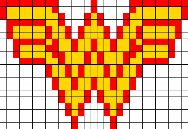 Wonderwoman Perler Bead Pattern / Bead Sprite - Wonder Woman Logo Perler Beads (610x421), Png Download