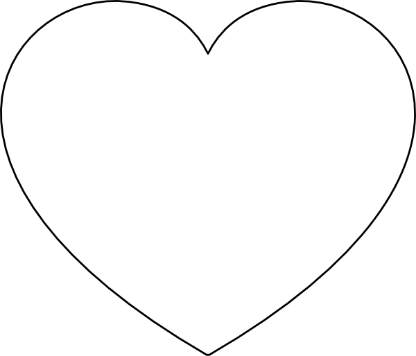Black Heart Png Transparent - Colouring Pages Of Heart (600x514), Png Download