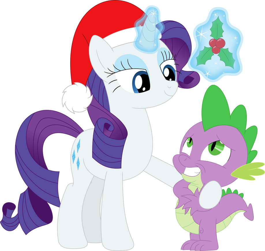 Look Who's Under The Mistletoe, Spike By Porygon2z - My Little Pony: Friendship Is Magic (918x870), Png Download