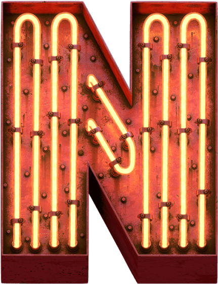 Red Neon Font - Wood (595x595), Png Download