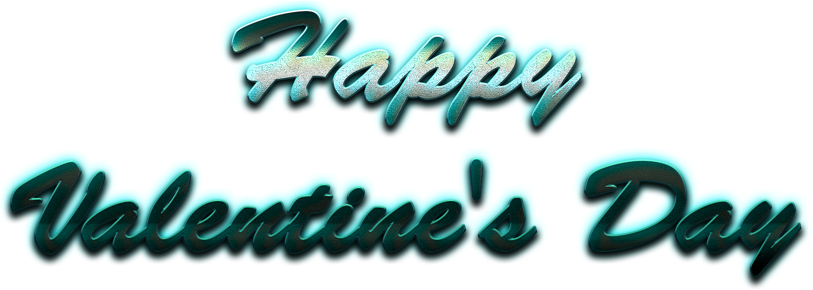 Happy Valentines Day Word Png Free Image - Portable Network Graphics (1694x651), Png Download