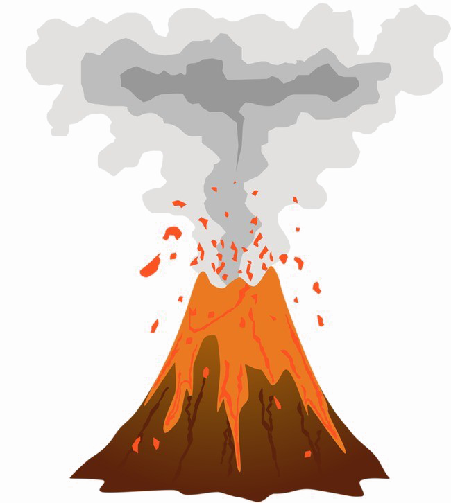 Volcano Png Image Background - Stages Of Volcano (650x726), Png Download