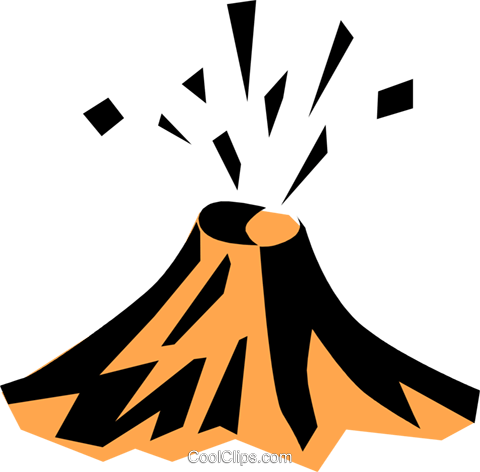 Volcano Clip Art (480x472), Png Download