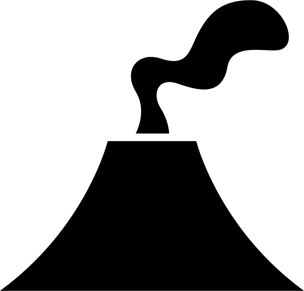 Erupting Volcano Comments - Volcano Icon (980x938), Png Download