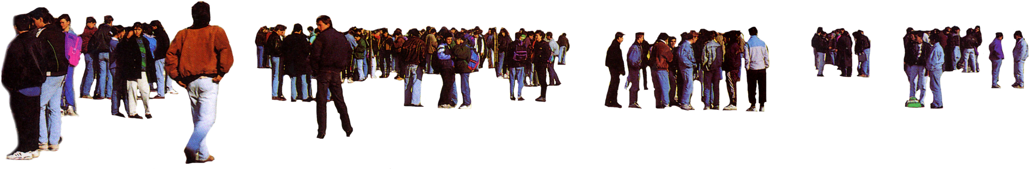 Crowd Of People Walking Png (3447x1575), Png Download