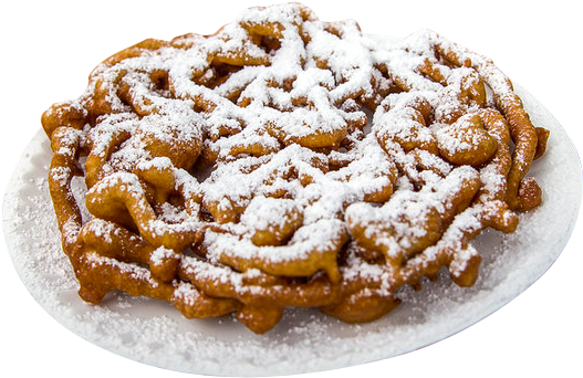Free Funnel Png - Elitch Gardens Funnel Cake (550x412), Png Download