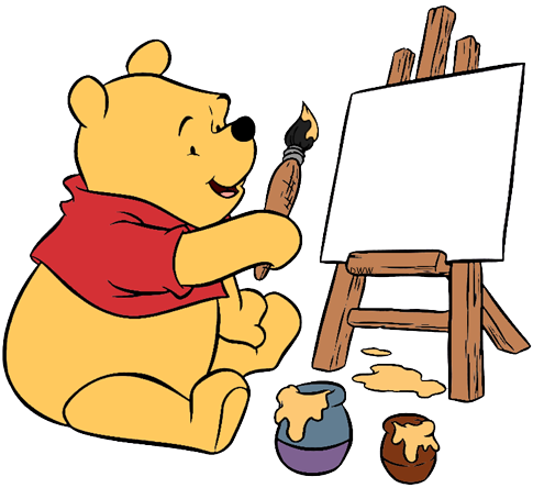 New Painting - Ursinho Pooh Para Colorir (485x444), Png Download