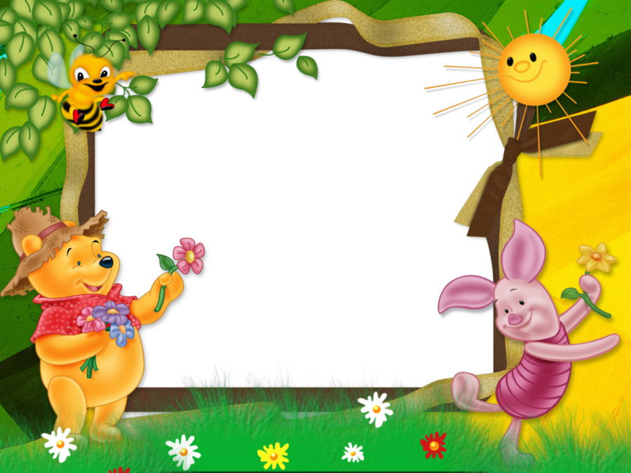 Marcos De Winnie Pooh Clipart Winnie The Pooh Picture - Frame Winnie The Pooh (900x675), Png Download