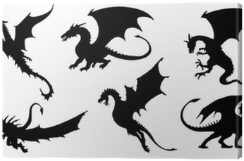 Siluetas De Imagenes De Dragones (400x400), Png Download