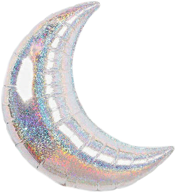 Half Moon Emoji Png - Holo Weheartit (353x386), Png Download