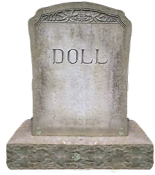 Doll Dollparts Rip Grave Gravestone - Doll Tombstone (504x570), Png Download