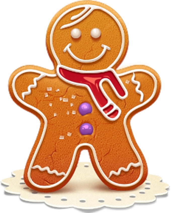 Christmas Gingerbread Man Png Jul Rør Stænger Honningkager - Gingerbread Man Oval Ornament (680x845), Png Download