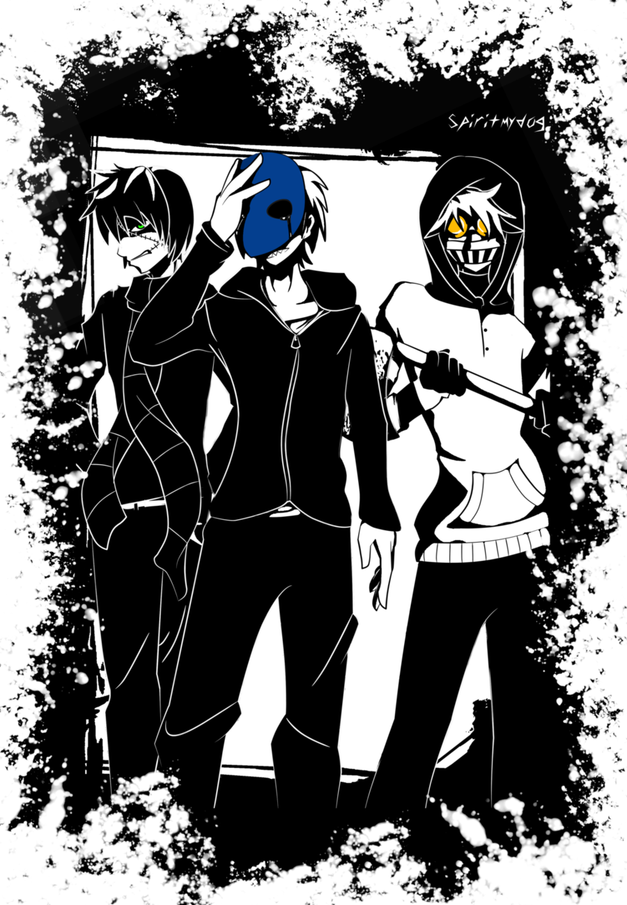 Eyeless Jack And Ticci Toby Clipart Creepypasta Jeff - Homicidal Liu And Ticci Toby (900x1299), Png Download