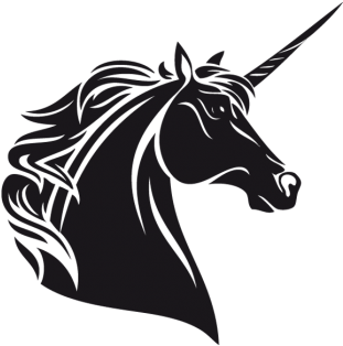 Unicorn Design Greeting Card (430x323), Png Download