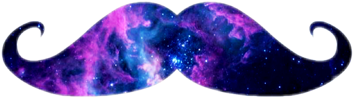 Galaxy Mustache Png - Transparent Galaxy Mustache (711x199), Png Download