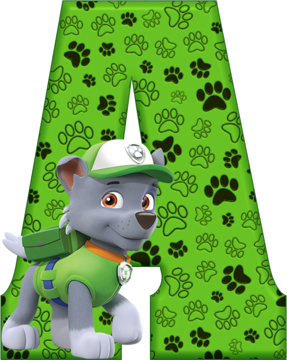 A De Alfabeto Decorativo Pinterest Ade - Alfabeto Decorativo Patrulha Canina (588x736), Png Download