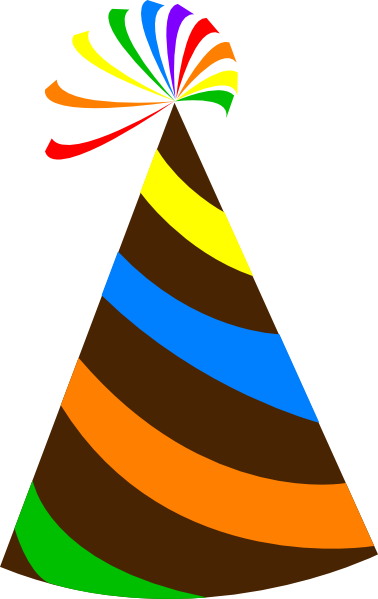 Birthday Hat Png Download - Orange Party Hat Clipart (378x599), Png Download