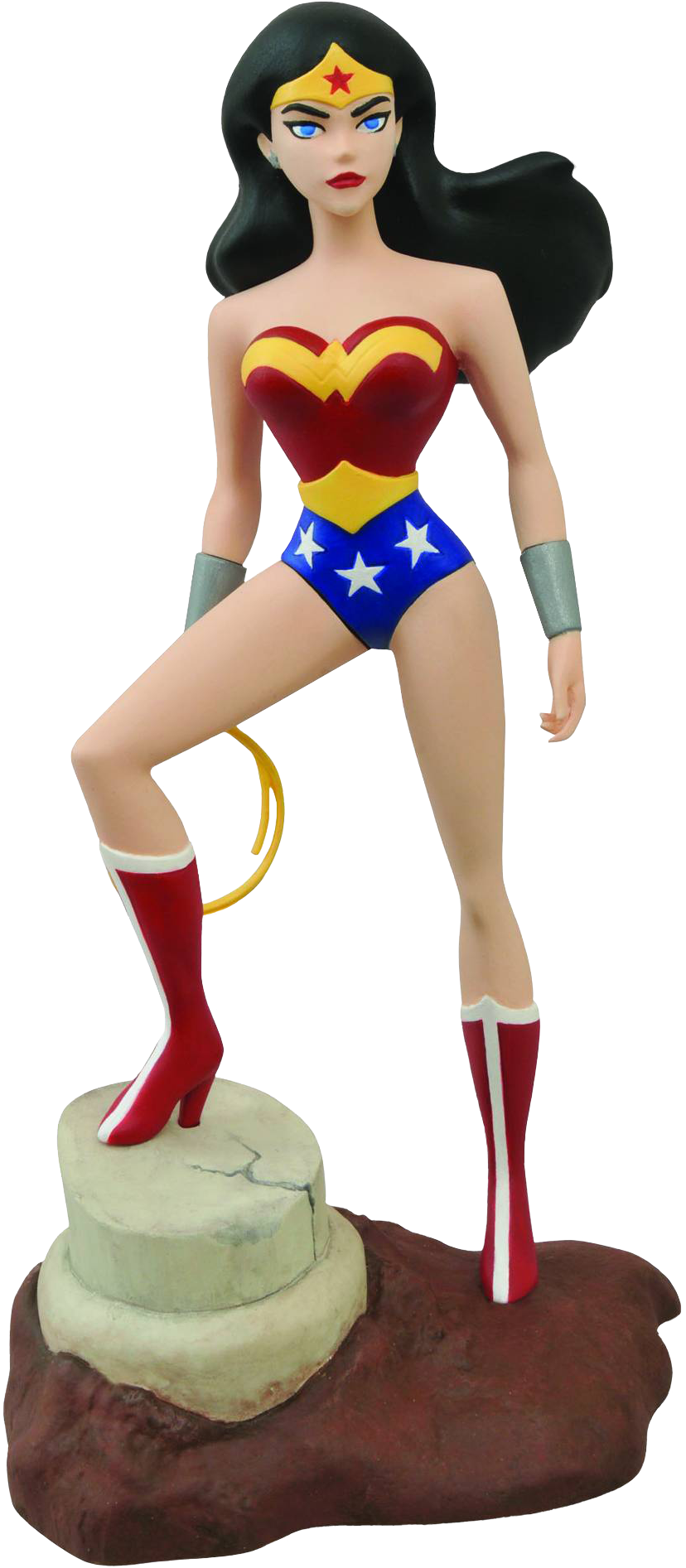 Justice League Animated Series Wonder Woman - Bruce Timm Wonder Woman Statue (828x1893), Png Download