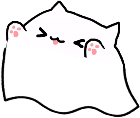 Bongocat Ghost Png Cute Ghostpng Cutecat Cuteghost - Bongo Cat Kawaii (750x759), Png Download