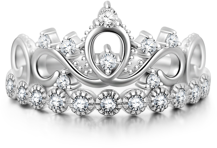 Silver Tiara Png - Princess Rings Soufeel Crown For My Love Princess Ring (800x800), Png Download