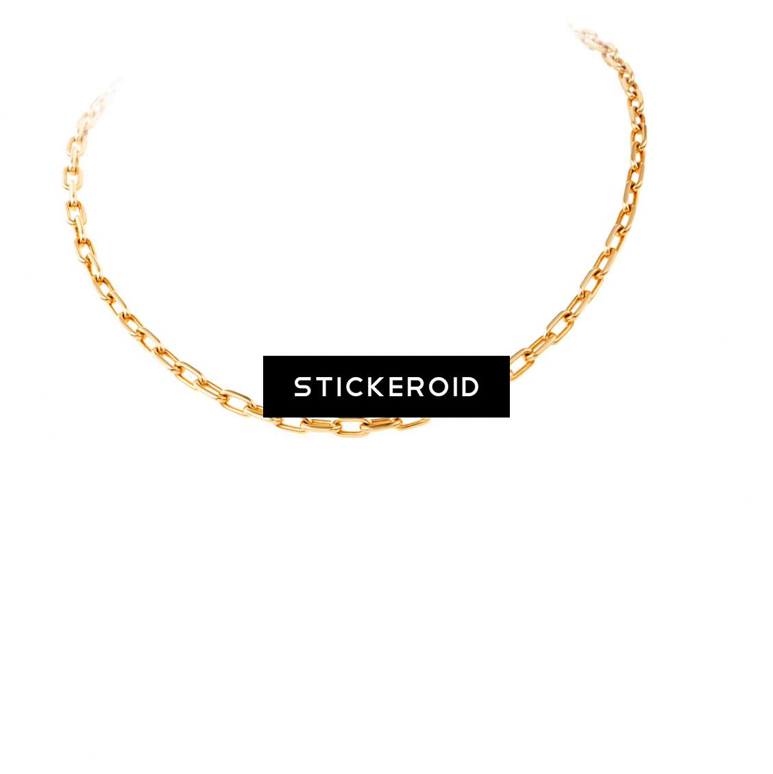 Gold Link Chain Necklace - Necklace (1128x1129), Png Download