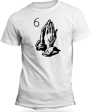 Praying Hands Shirt - 6 God (394x468), Png Download