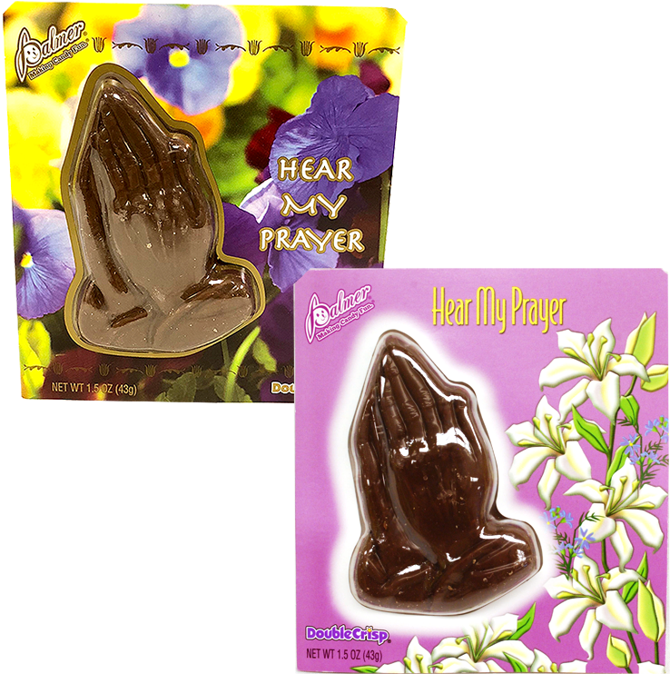 Palmer Celebration Card With Milk Chocolate Praying - R.m. Palmer Easter Card With Chocolate 1.5 Ounce (796x796), Png Download