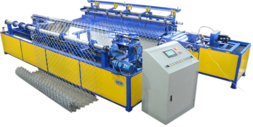 Chain Link Fence Wire Mesh Machine - Mesh (500x251), Png Download