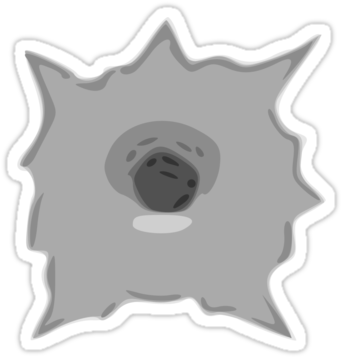Bullet Hole Sticker No - Bullet Hole Clip Art (375x360), Png Download