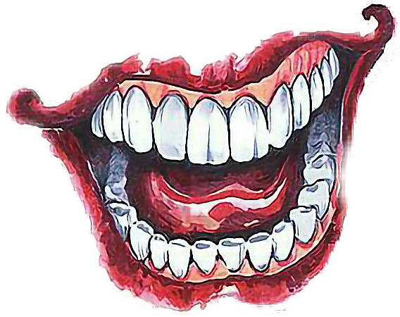 Sorriso Do Coringa Na Mao (568x450), Png Download