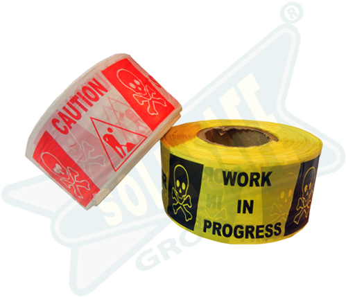 Barricading Tape - Barricade Tape (500x493), Png Download