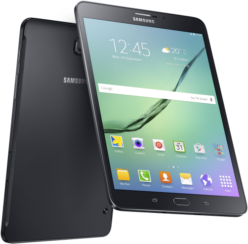 Samsung Galaxy Tab S2 - Wi-fi - 32 Gb - Black - 8" (840x560), Png Download
