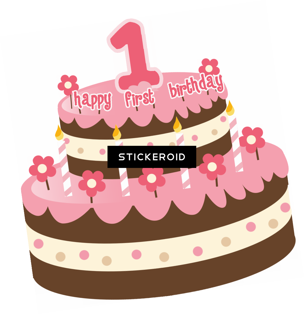 Birthday Cake - 1st Birthday Cake Cartoon (1233x1277), Png Download